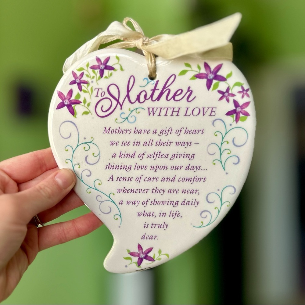 VTG Heart Shaped Loving Mother Message Love Dainty Hanging Art Decor
